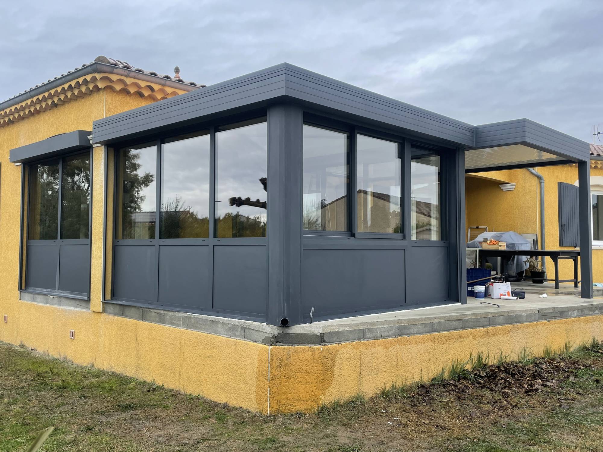 veranda aluminium isolante à Montpellier 